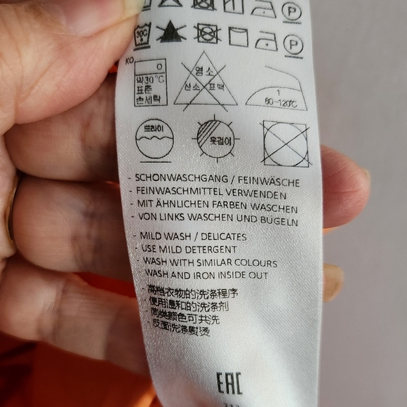 Dorothee Schumacher Sz 1 Tiered Poplin Dress Tie Neck Pockets - Picture 9 of 9